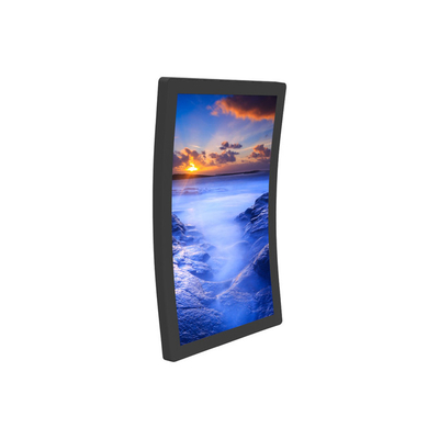 Il touch screen curvo senza cuciture di HDMI visualizza 300 pidocchi per industria bancaria